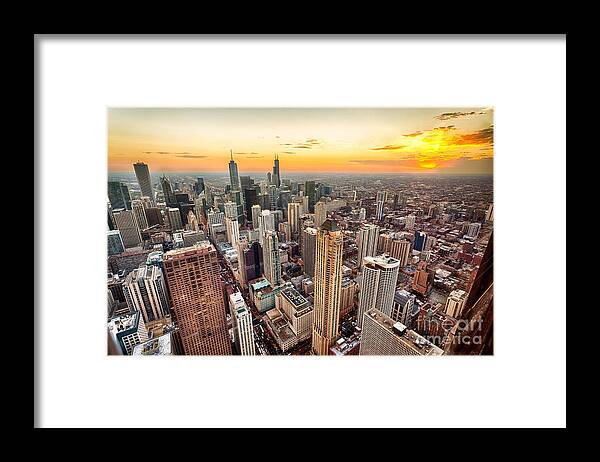 Retro Framed Print featuring the photograph Retro Chicago Poster by Action