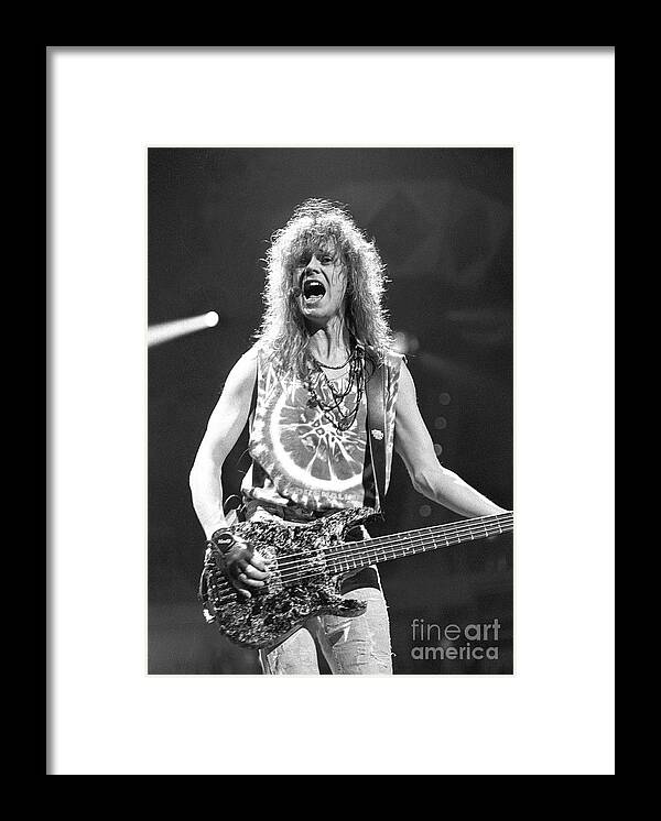 Bass Guitarist Framed Print featuring the photograph Rick Savage - Def Leppard #3 by Concert Photos