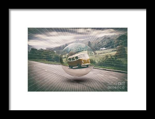 Road Trip Framed Print featuring the digital art Road Trip by Phil Perkins