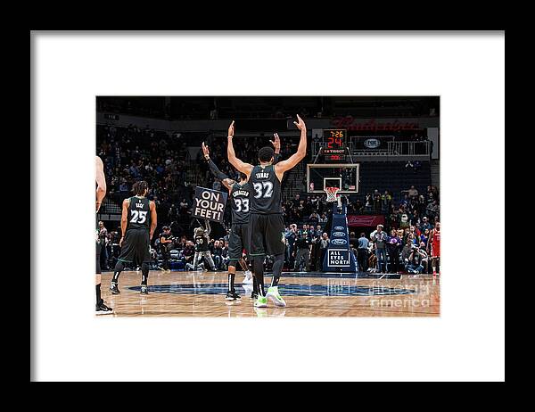 Crowd Framed Print featuring the photograph Robert Covington by David Sherman