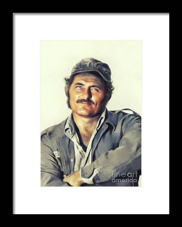 Robert Framed Print featuring the painting Robert Shaw, Actor #1 by Esoterica Art Agency