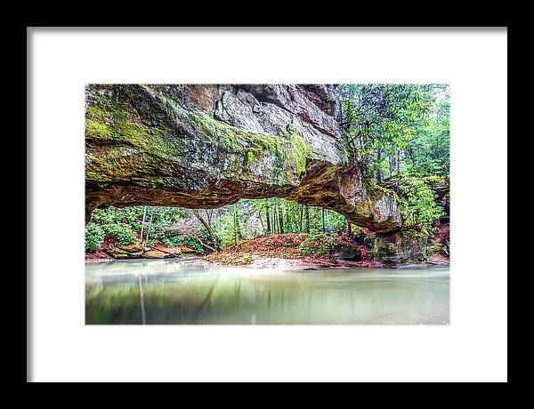 Red River. Gorge Framed Print featuring the photograph Rock Bridge by Ed Newell