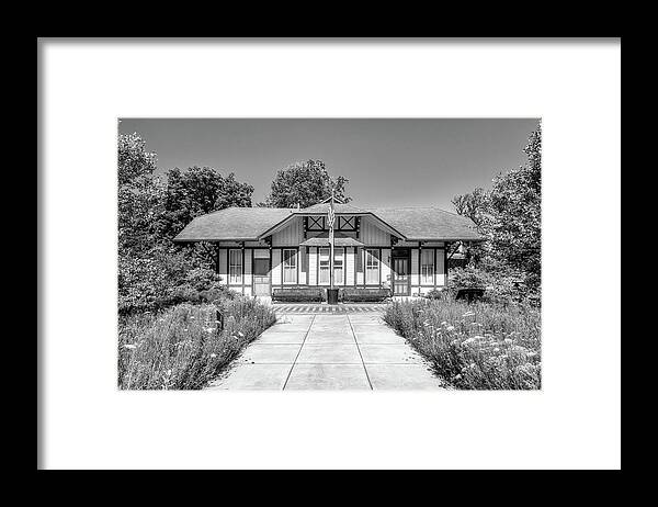 Train Depot Framed Print featuring the photograph Train Station - Rockville, IN by Susan Rissi Tregoning
