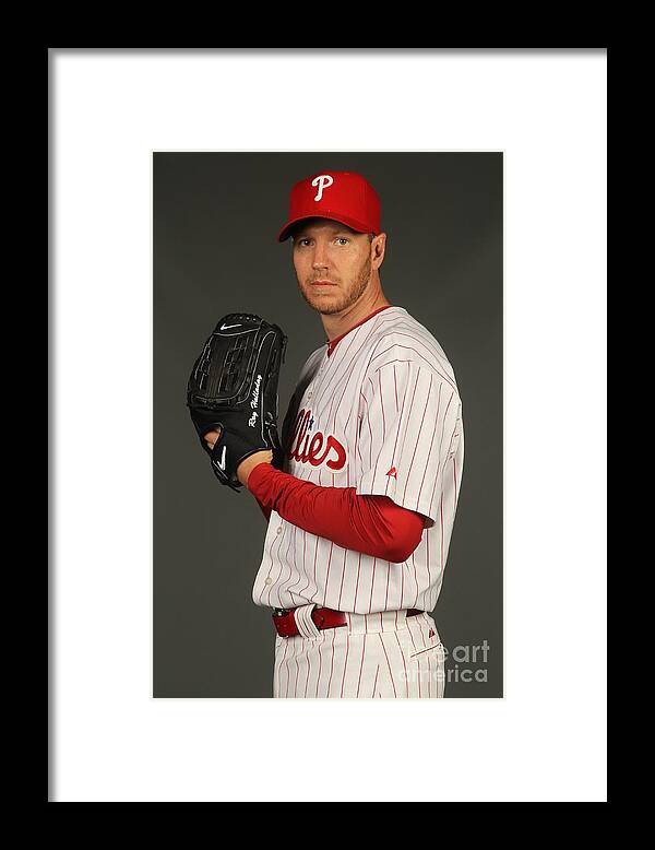 Media Day Framed Print featuring the photograph Roy Halladay by Nick Laham