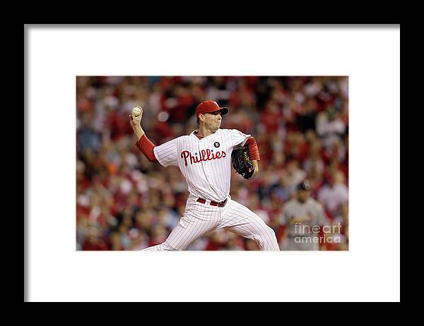 Citizens Bank Park Framed Print featuring the photograph Roy Halladay by Rob Carr