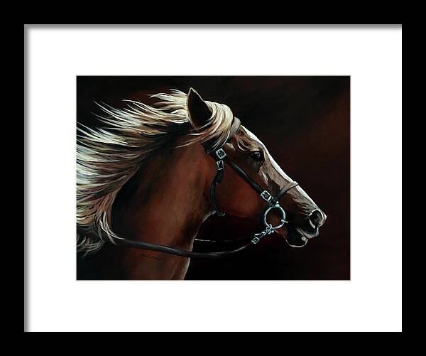 Horse Framed Print featuring the painting Run Free #2 by Sheila Tysdal