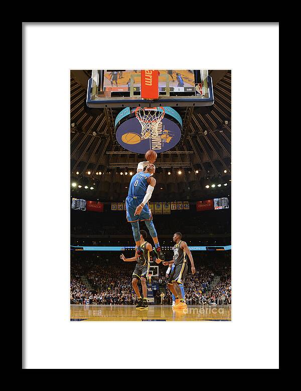 Nba Pro Basketball Framed Print featuring the photograph Russell Westbrook by Noah Graham