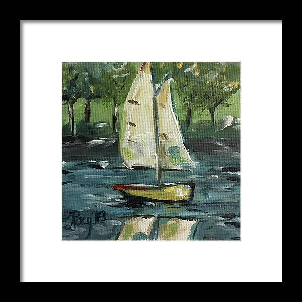 Sailboat Painting Framed Print featuring the painting Sails and Sails #1 by Roxy Rich