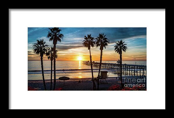 Beach Framed Print featuring the photograph San Clemente Pier at Sunset by David Levin
