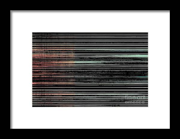 Seamless Retro Vhs Scan Lines Or Tv Signal Static Noise Pattern Overlay  Effect Television Screen Or Video Game Pixel Glitch Damage Background  Texture Vintage Analog Grunge Dystopiacore Backdrop #1 Framed Print by