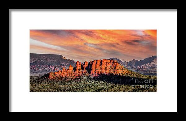 Arizona Framed Print featuring the photograph Sedona Redrock Monsoon 1204 by Kenneth Johnson
