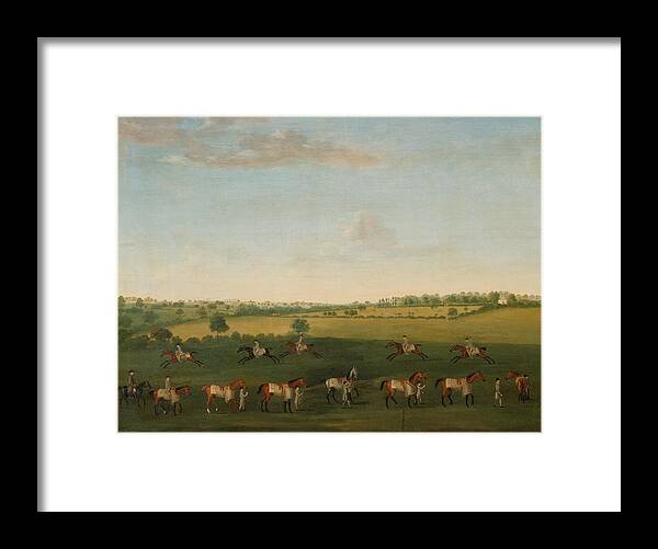 Francis Sartorius Framed Print featuring the painting Sir Charles Warre Malet's String of Racehorses at Exercise by Francis Sartorius