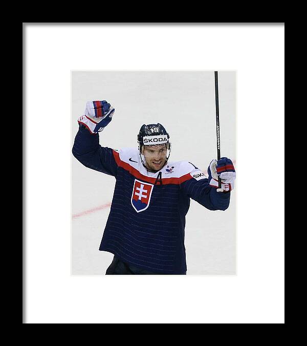 National Team Framed Print featuring the photograph Slovakia v Norway - 2014 IIHF World Championship #1 by Xavier Laine