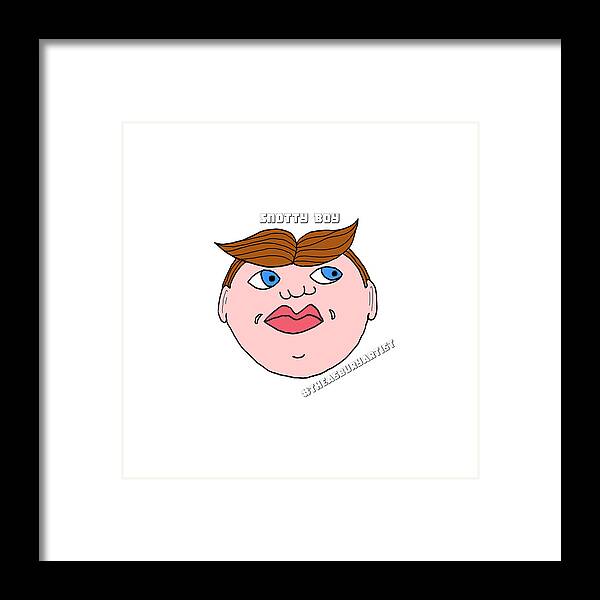 Asbury Park Framed Print featuring the drawing Snotty Boy by Patricia Arroyo