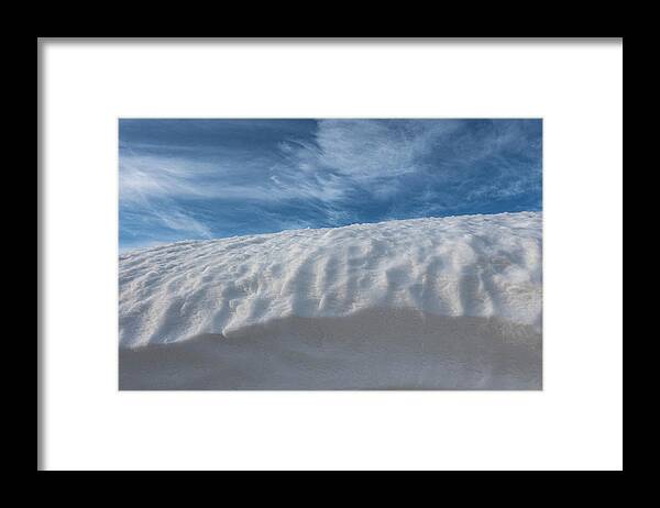 Snow Framed Print featuring the photograph Snow Drift And Sky #1 by Phil And Karen Rispin
