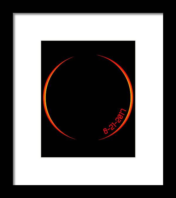Funny Framed Print featuring the digital art Solar Eclipse 2017 #1 by Flippin Sweet Gear