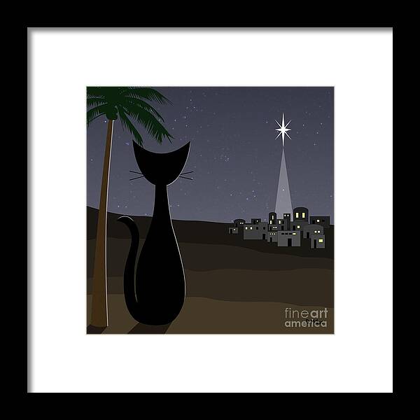 Christmas Framed Print featuring the digital art Star of Bethlehem by Donna Mibus