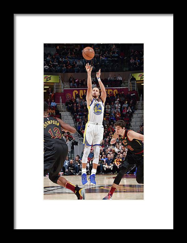 Nba Pro Basketball Framed Print featuring the photograph Stephen Curry by David Liam Kyle