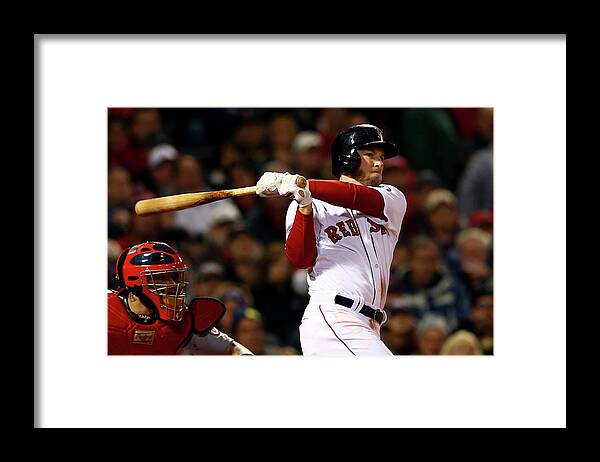Playoffs Framed Print featuring the photograph Stephen Drew #1 by Elsa