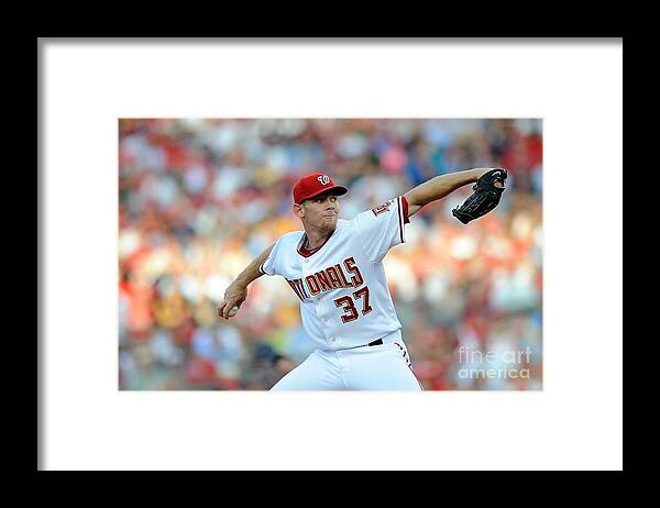 Stephen Strasburg Framed Print featuring the photograph Stephen Strasburg by G Fiume