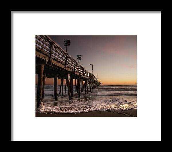 Sunrise Framed Print featuring the photograph Virginia Beach Sunrise by Lori Rowland