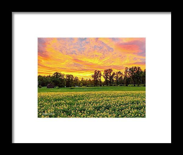  Framed Print featuring the photograph Sunset #1 by John Gisis