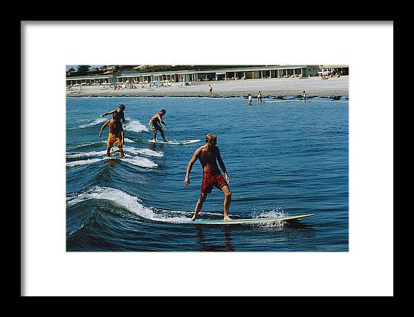 Recreational Pursuit Framed Print featuring the photograph Surfing Brothers #1 by Slim Aarons