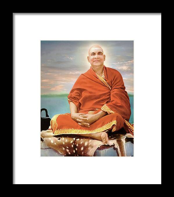 Sivananda Framed Print featuring the photograph Swami Sivananda of Rishikesh #1 by Unknown