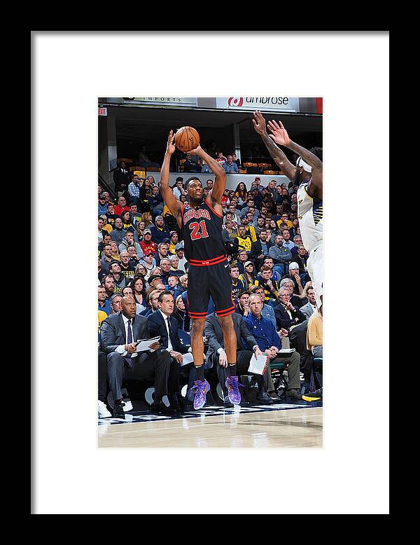 Nba Pro Basketball Framed Print featuring the photograph Thaddeus Young by Ron Hoskins