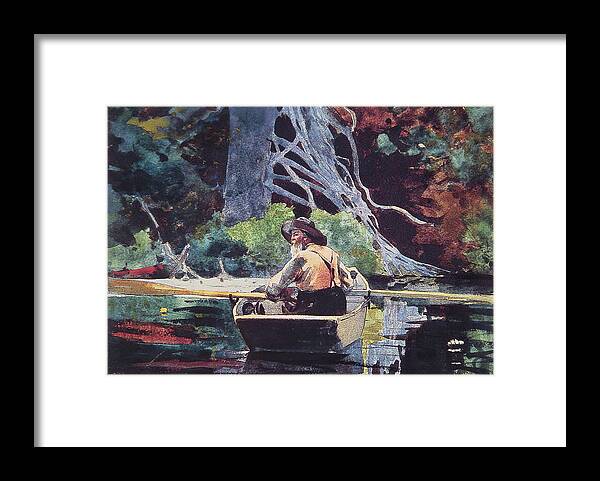 Row Boat Framed Print featuring the photograph The Adirondack Guide #1 by Winslow Homer