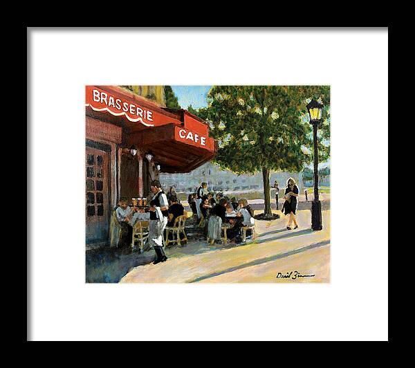 Cafe Framed Print featuring the painting The Brasserie #1 by David Zimmerman
