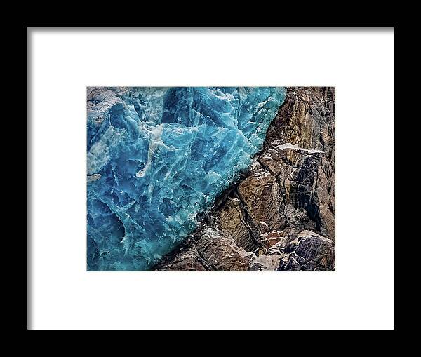 Rock And Ice Framed Print featuring the photograph The Edge Of Connection #1 by Louise Lindsay