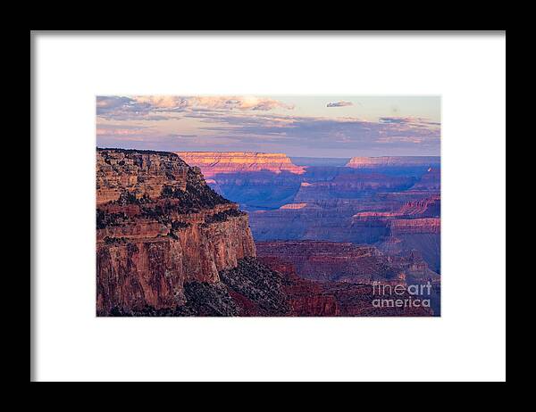 Grand Canyon National Park Framed Print featuring the photograph The Grand Canyon at Sunset. #1 by L Bosco