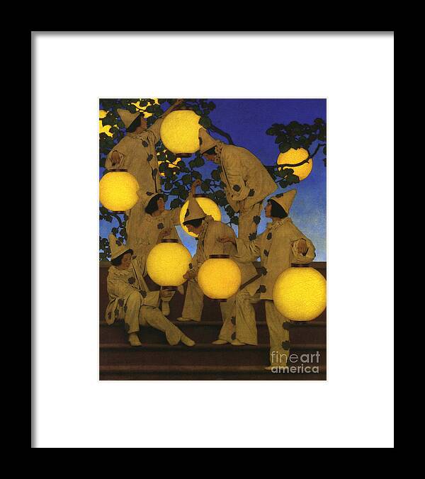 The Lantern Bearers 1908 Framed Print featuring the painting The Lantern Bearers 1908 by Maxfield Parrish