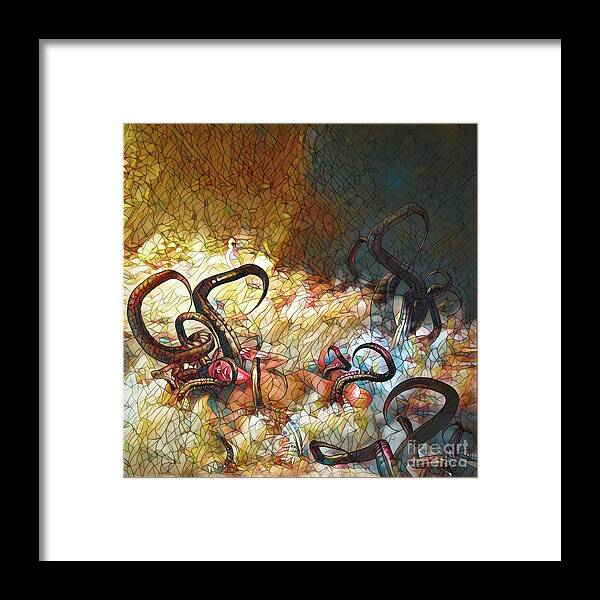 Dark Framed Print featuring the digital art The Offering #1 by Recreating Creation