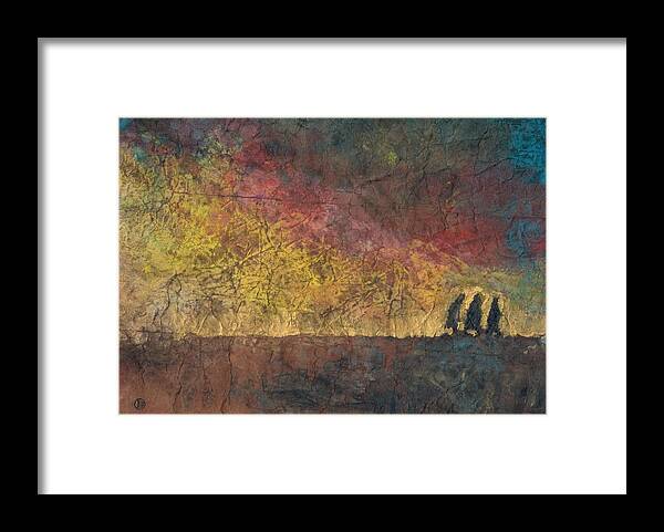 Christian Art Framed Print featuring the painting The Road to Emmaus #1 by Daniel Bonnell