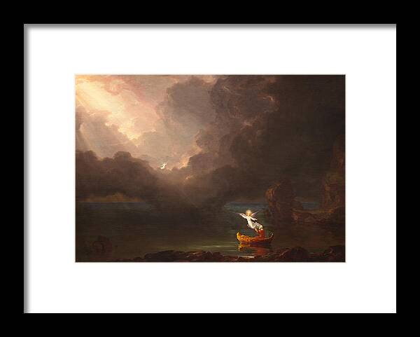 Thomas Cole Framed Print featuring the painting The Voyage of Life, Old Age, from 1842 by Thomas Cole