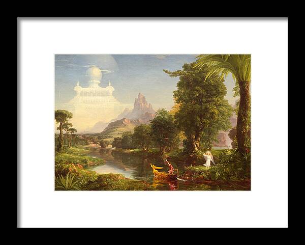 Thomas Cole Framed Print featuring the painting The Voyage of Life, Youth, from 1842 by Thomas Cole