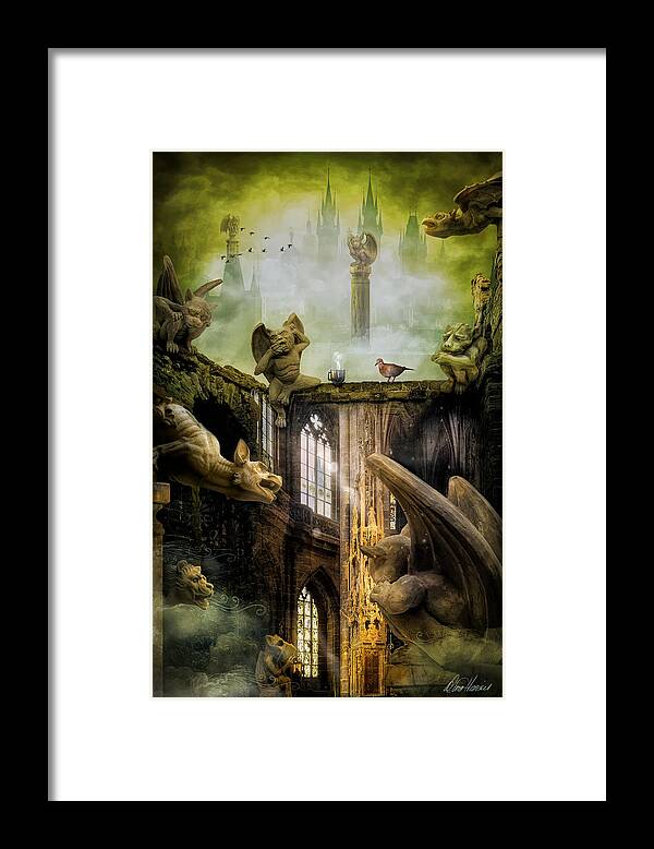 The Ancient Ones Are Watching Us. They Look Out With Haunted Eyes Framed Print featuring the photograph The Watchers #1 by Diana Haronis