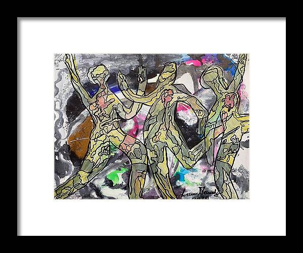  Framed Print featuring the painting Three kinds of Chaos by Lorena Fernandez