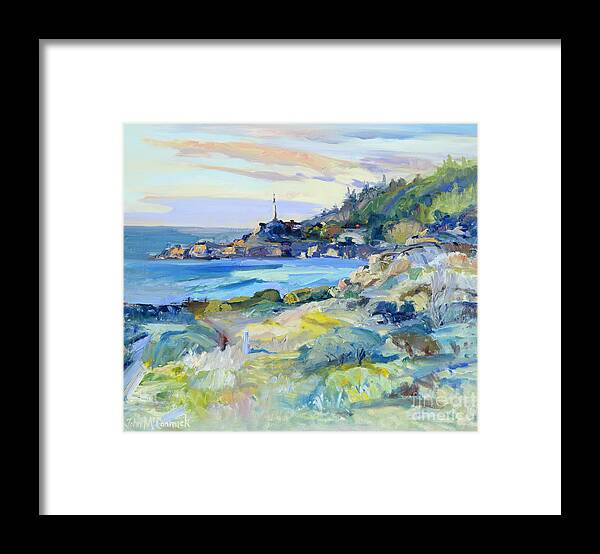 Sonoma Coast Framed Print featuring the painting Timber Cove #1 by John McCormick