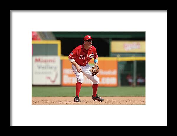 Great American Ball Park Framed Print featuring the photograph Todd Frazier by Andy Lyons