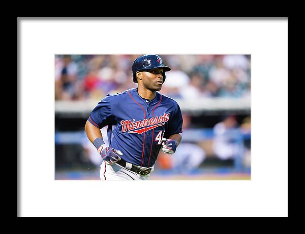 People Framed Print featuring the photograph Torii Hunter by Jason Miller