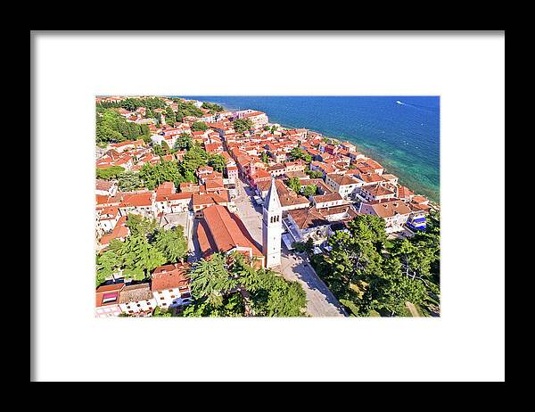 Novigrad Framed Print featuring the photograph Town of Novigrad Istarski historic center architecture and saili #1 by Brch Photography