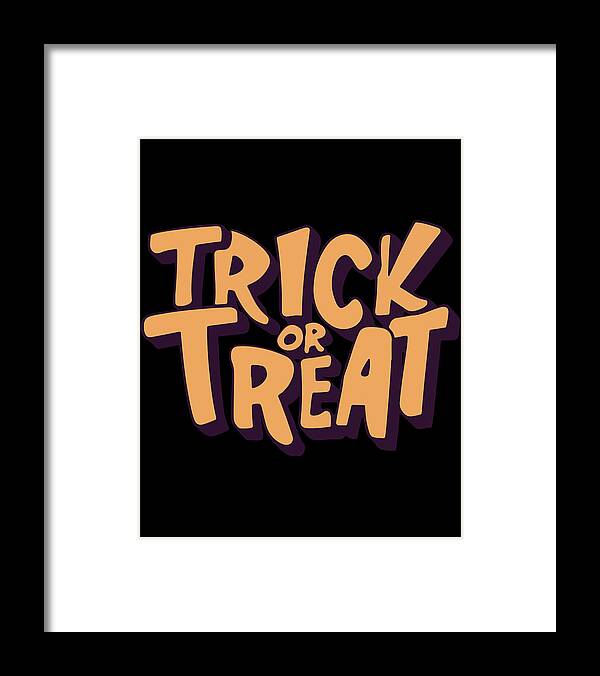 Halloween Framed Print featuring the digital art Trick or Treat Halloween #1 by Flippin Sweet Gear
