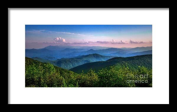 Blue Ridge Framed Print featuring the photograph Scenic View of Blue Ridge Mountains by Shelia Hunt