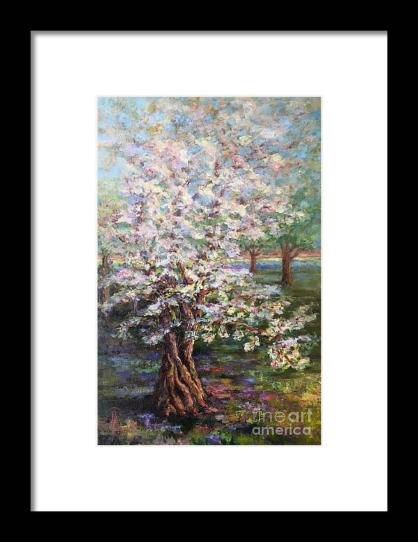 Apple Tree Framed Print featuring the painting Under The Apple Tree #1 by B Rossitto