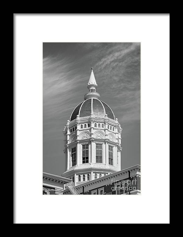 University Of Missouri Framed Print featuring the photograph University of Missouri Columbia Jesse Hall by University Icons