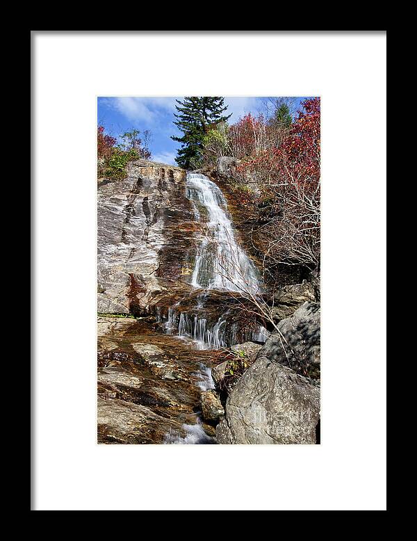 Blue Ridge Parkway Framed Print featuring the digital art Upper Falls 2 by Phil Perkins
