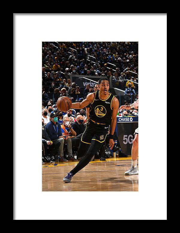 Jordan Poole Framed Print featuring the photograph Utah Jazz v Golden State Warriors by Noah Graham